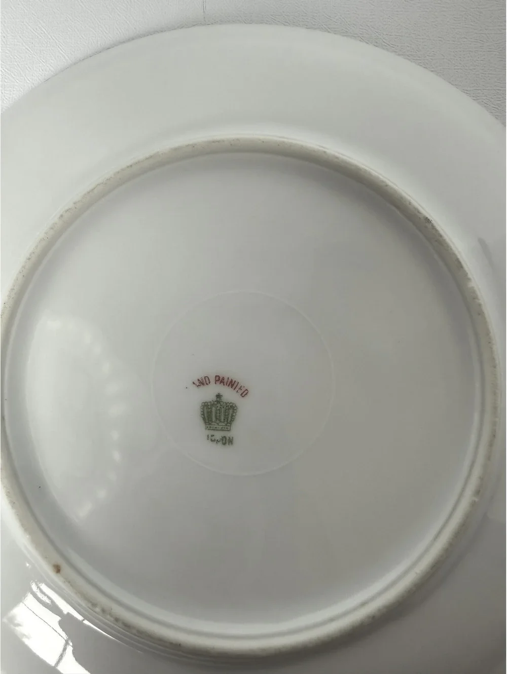 Vintage Hand Painted Floral Porcelain Plate